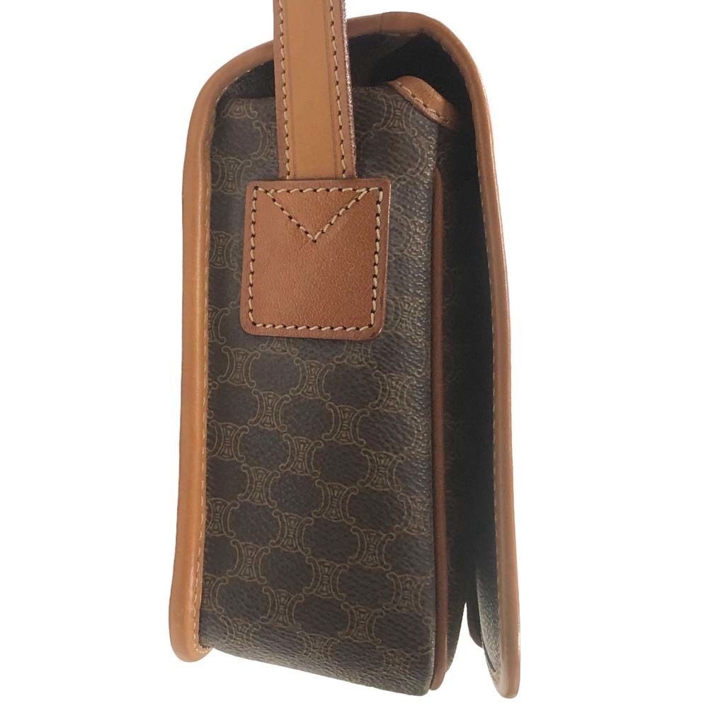 Celine Circle Shoulder Bag Macadam Pattern Brown - image 5